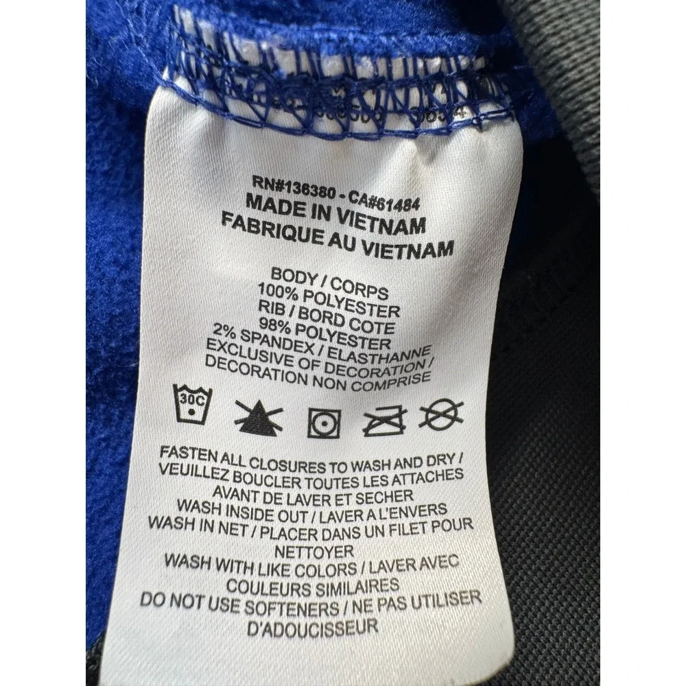 Nike New York Giants Hoodie Mens M Dri-FIT NFL On Field Full Zip Blue Gray Cozy